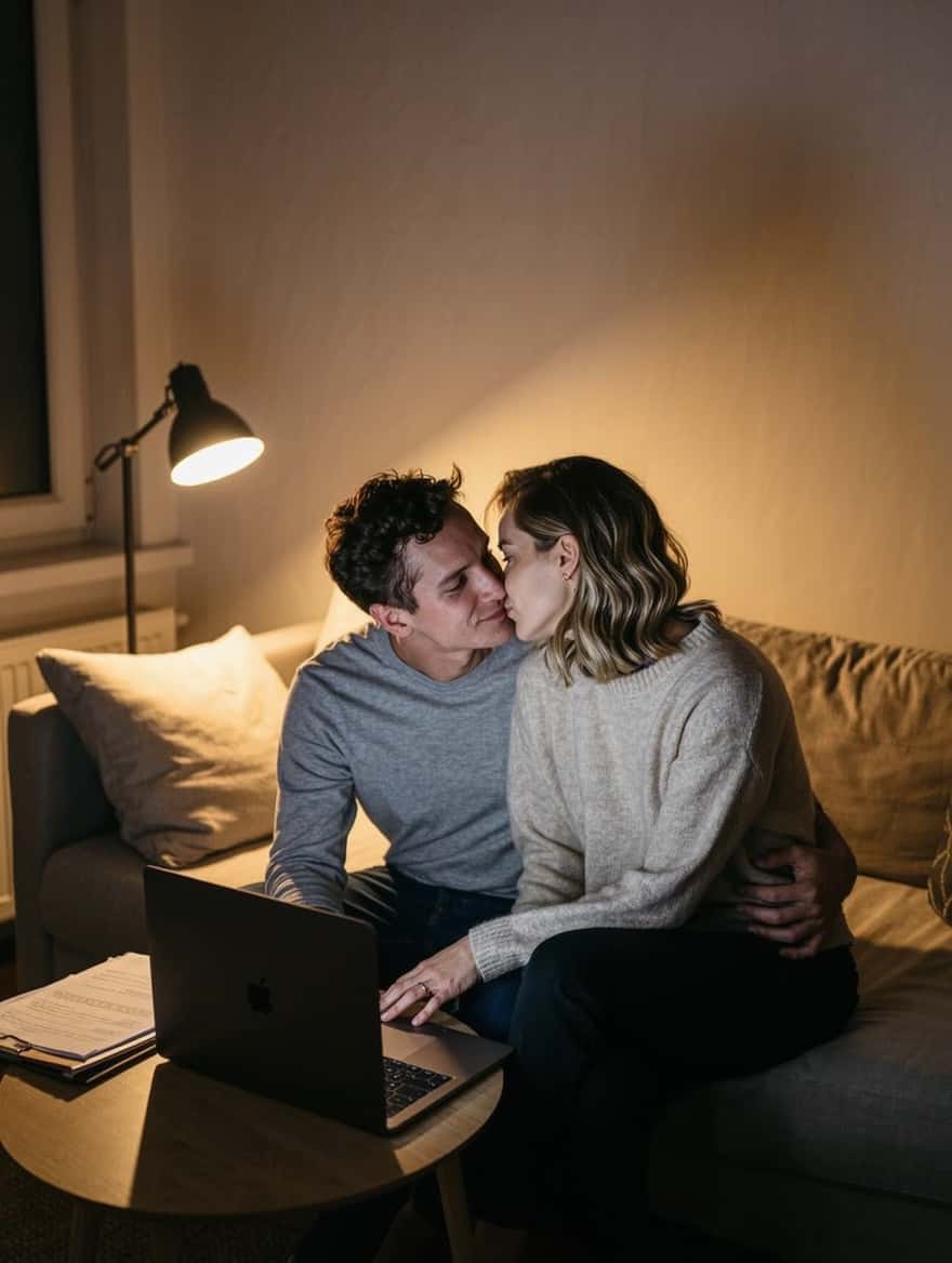PR process timeline in Canada: a couple checking their permanent residence application status at home