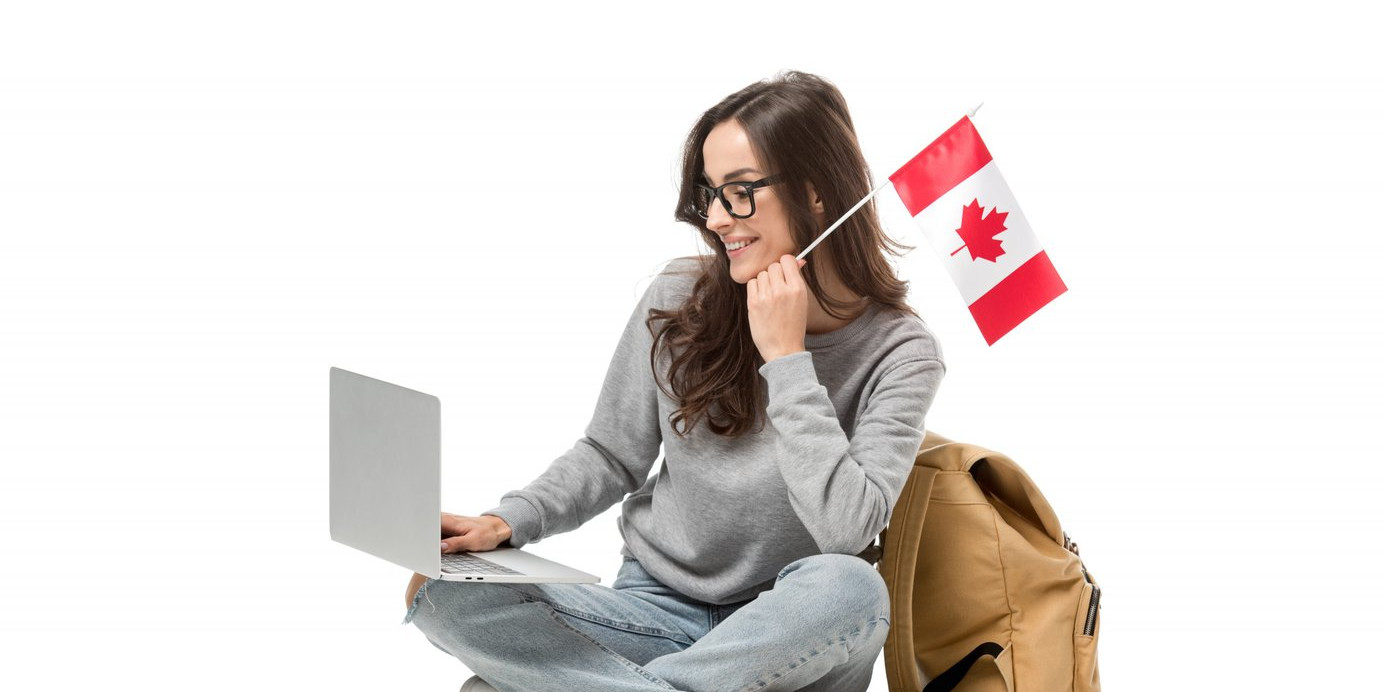 girl studying in canada
