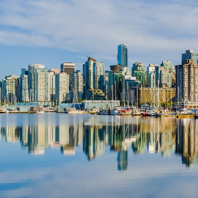 View of Vancouver skyline highlighting budget-friendly neighborhoods offering affordable places to live near Vancouver