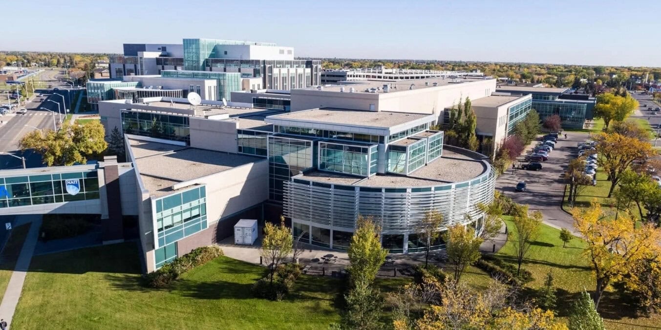 Northern Alberta Institute of Technology (NAIT) in Edmonton, representing education and healthcare comparison between Edmonton and Calgary