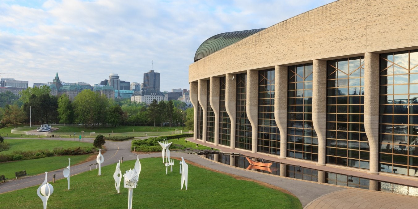 View of the Canadian Museum of History in Ottawa representing cultural activities