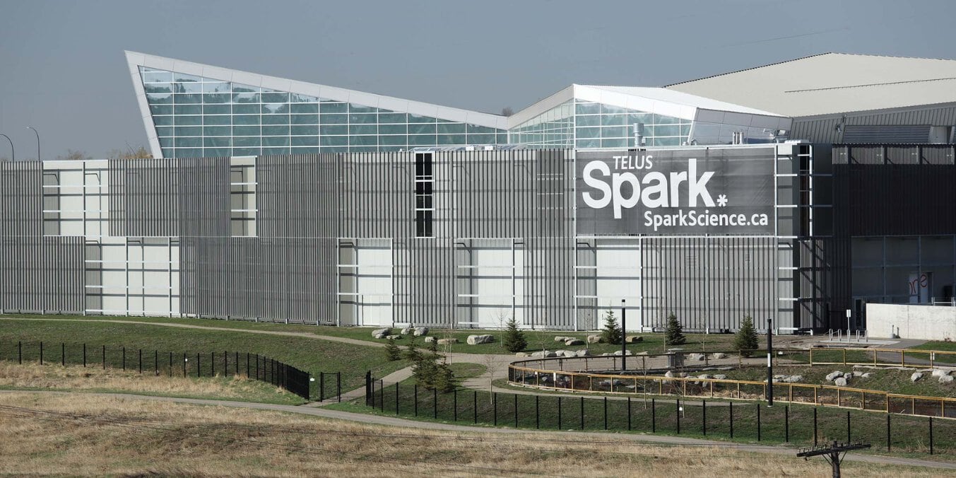 Exterior view of TELUS Spark, showcasing what Calgary is known for in science and innovation