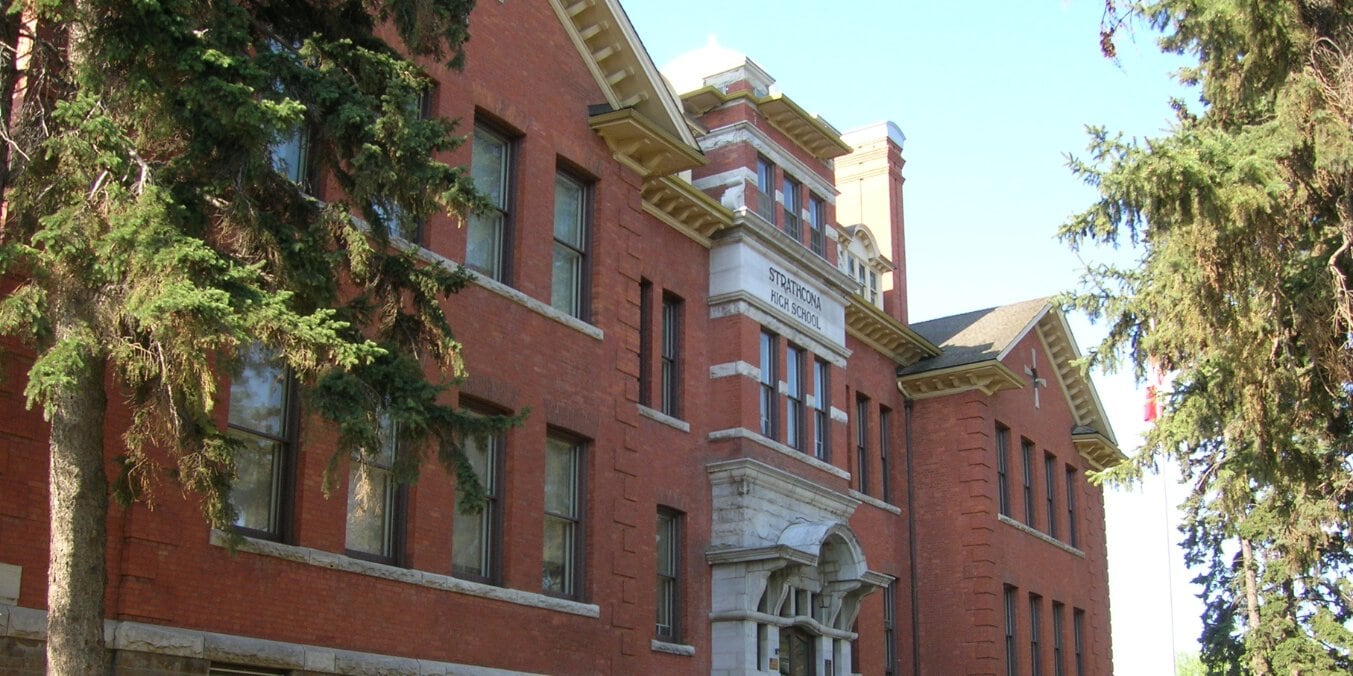 Old Scona Academic High School building, one of the best high schools in Edmonton