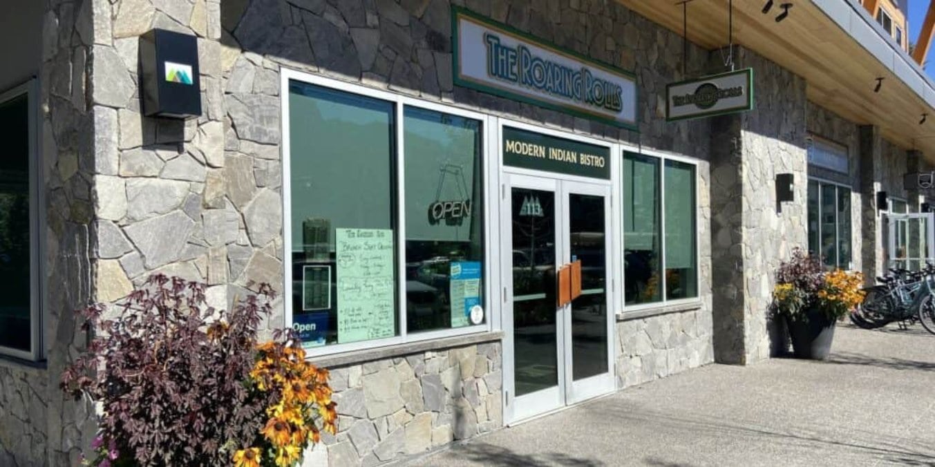 Exterior of The Roaring Rolls, one of the best restaurants in Canmore, known for its fresh and flavorful Japanese cuisine