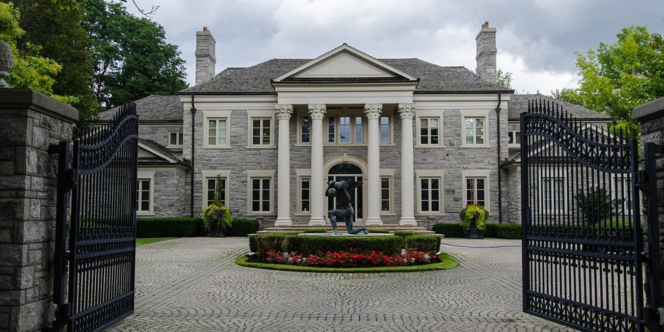 A grand mansion in Bridle Path, one of the richest neighborhoods in Toronto