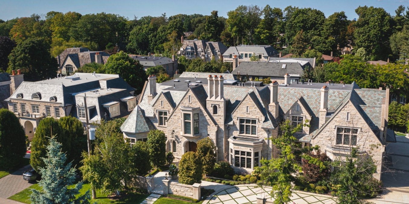 An elegant home in Lawrence Park, highlighting its affluence as one of the richest neighborhoods in Toronto