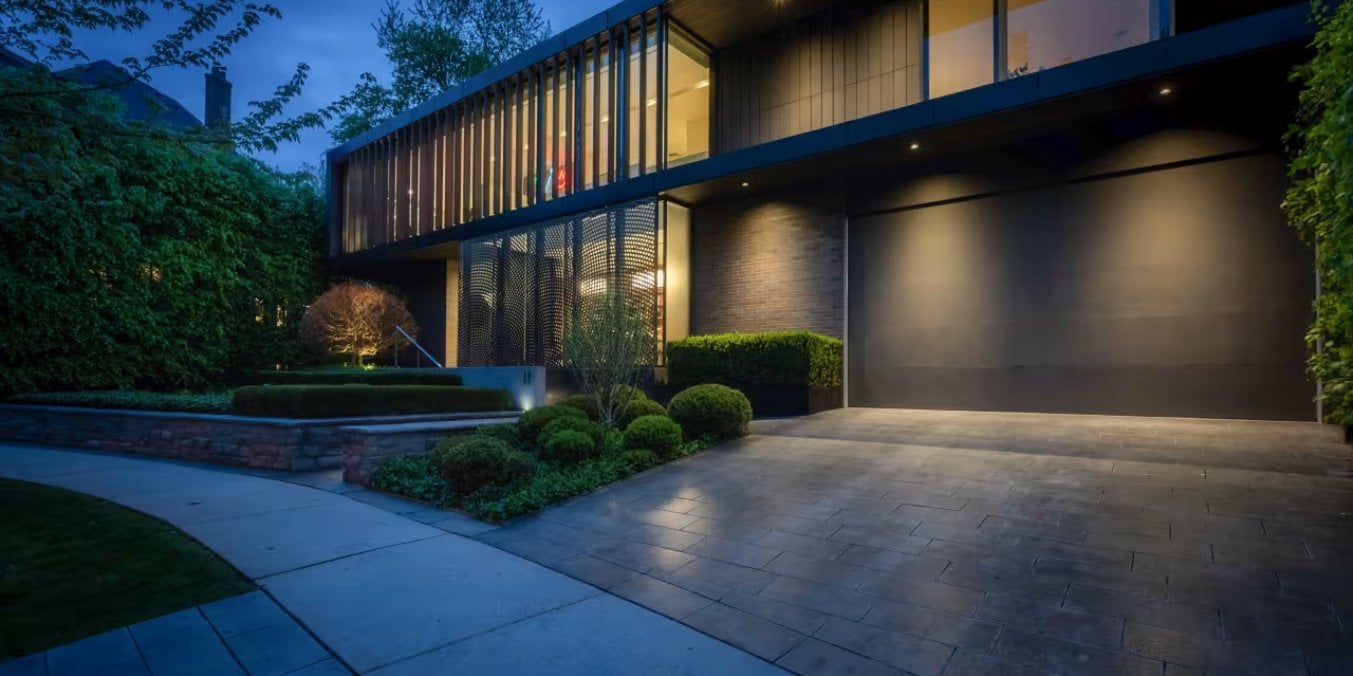 A modern home in Rosedale, showcasing its exclusivity as one of the richest neighborhoods in Toronto