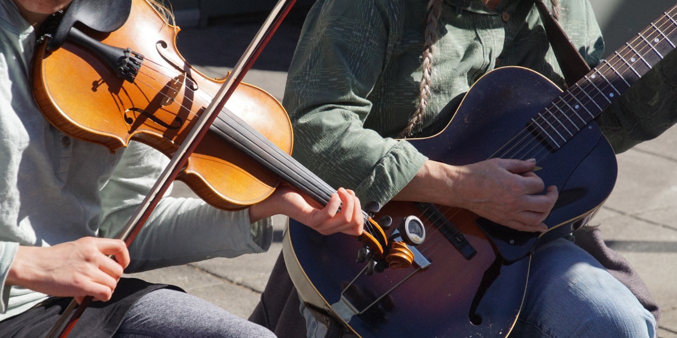 Musicians performing in Calgary representing cultural and recreational activities