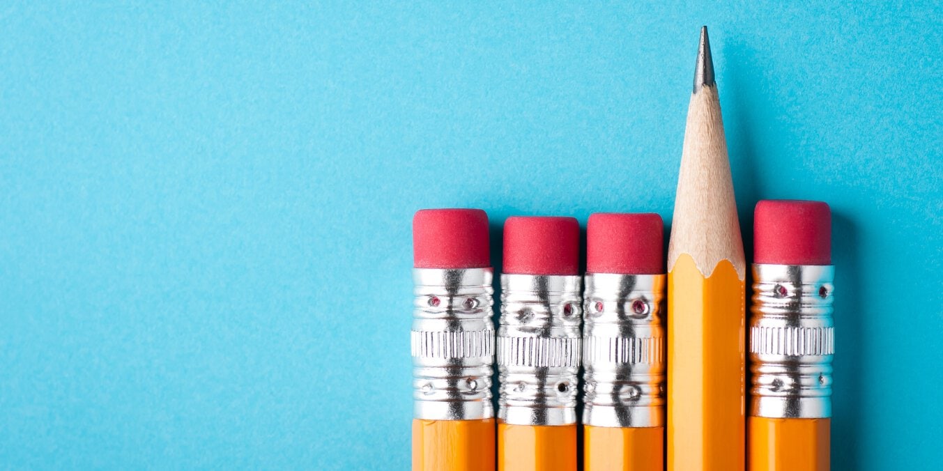 Pencils symbolizing education and healthcare facilities in Calgary