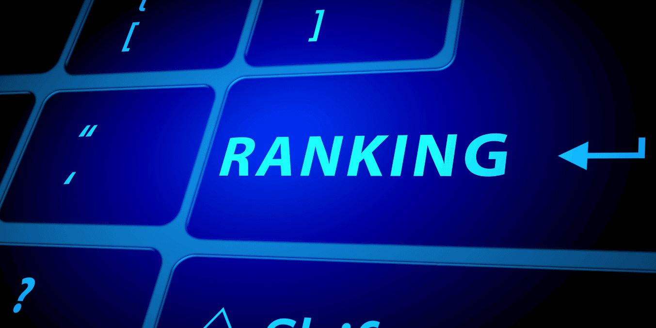 Keyboard key labeled 'Ranking,' representing what is a good CRS score for Canada PR in 2024.